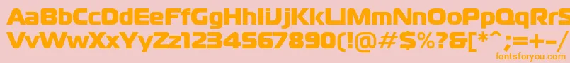 Magistralblackc Font – Orange Fonts on Pink Background