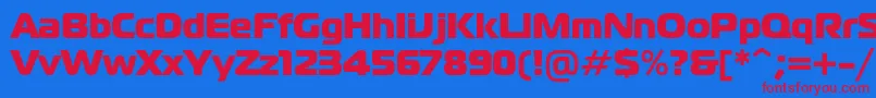 Magistralblackc Font – Red Fonts on Blue Background