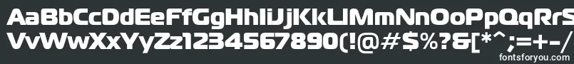 Шрифт Magistralblackc – белые шрифты на чёрном фоне