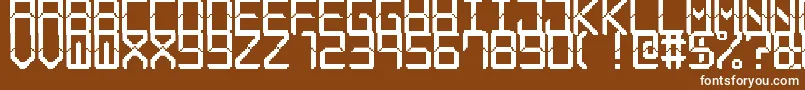 ModernLcd7 Font – White Fonts on Brown Background