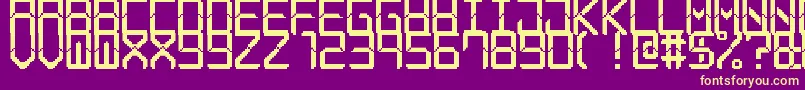 Police ModernLcd7 – polices jaunes sur fond violet