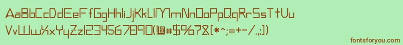 Andromedatv Font – Brown Fonts on Green Background