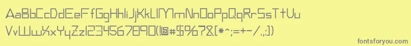 Andromedatv Font – Gray Fonts on Yellow Background