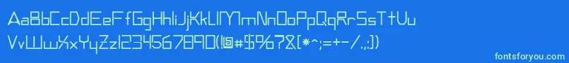 Andromedatv Font – Green Fonts on Blue Background