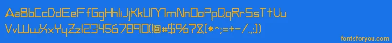 Andromedatv Font – Orange Fonts on Blue Background