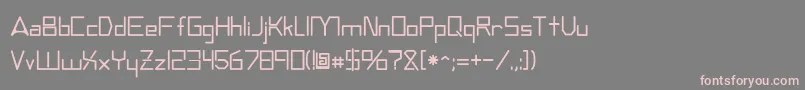 フォントAndromedatv – 灰色の背景にピンクのフォント