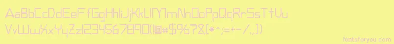 Andromedatv Font – Pink Fonts on Yellow Background