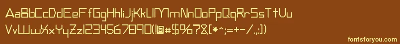 Andromedatv Font – Yellow Fonts on Brown Background