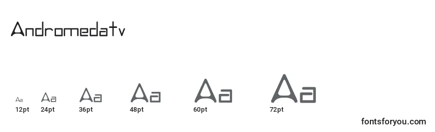 Размеры шрифта Andromedatv