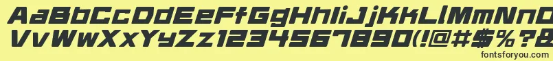 Daidrri-fontti – mustat fontit keltaisella taustalla