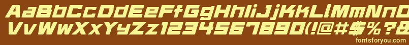 Daidrri-fontti – keltaiset fontit ruskealla taustalla