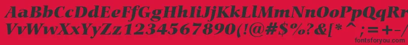 CarminaBlackItalicBt Font – Black Fonts on Red Background