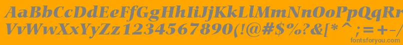 CarminaBlackItalicBt Font – Gray Fonts on Orange Background