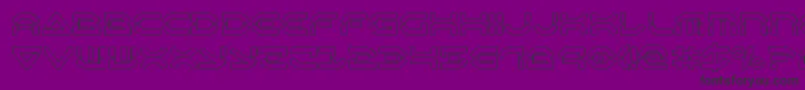 フォントOberondeuxout – 紫の背景に黒い文字