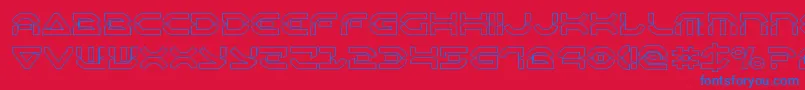 Oberondeuxout Font – Blue Fonts on Red Background