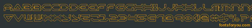Oberondeuxout Font – Orange Fonts on Black Background