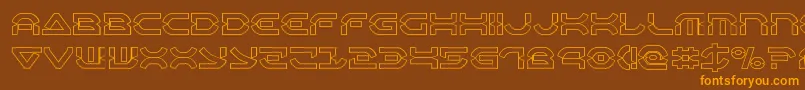 Oberondeuxout Font – Orange Fonts on Brown Background