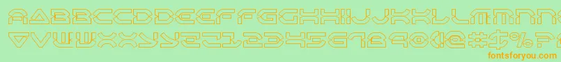 Oberondeuxout Font – Orange Fonts on Green Background