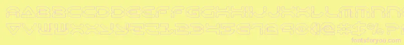 Oberondeuxout Font – Pink Fonts on Yellow Background