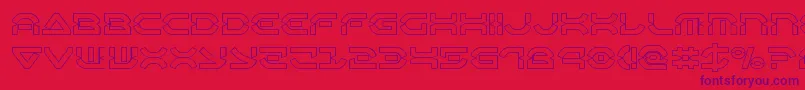 Oberondeuxout Font – Purple Fonts on Red Background