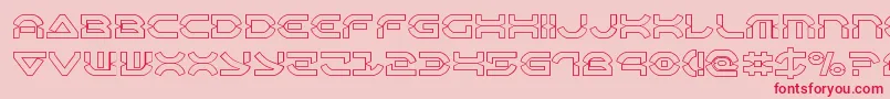 Oberondeuxout Font – Red Fonts on Pink Background