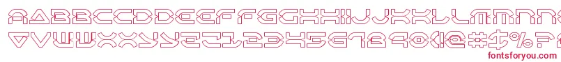 Oberondeuxout Font – Red Fonts on White Background