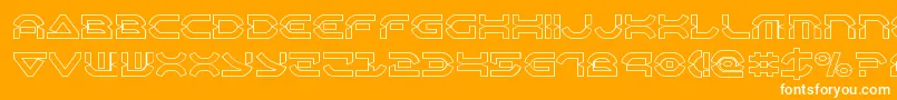 Oberondeuxout Font – White Fonts on Orange Background