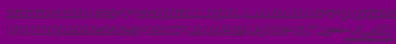 Jumpers3Dital Font – Black Fonts on Purple Background