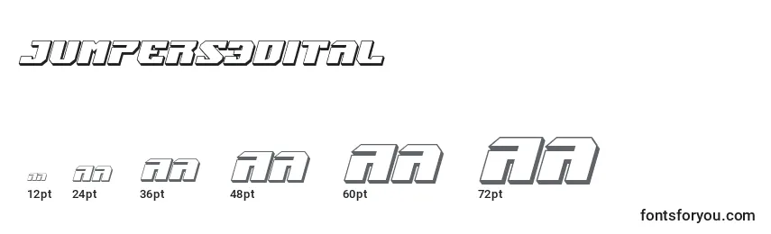 Jumpers3Dital Font Sizes