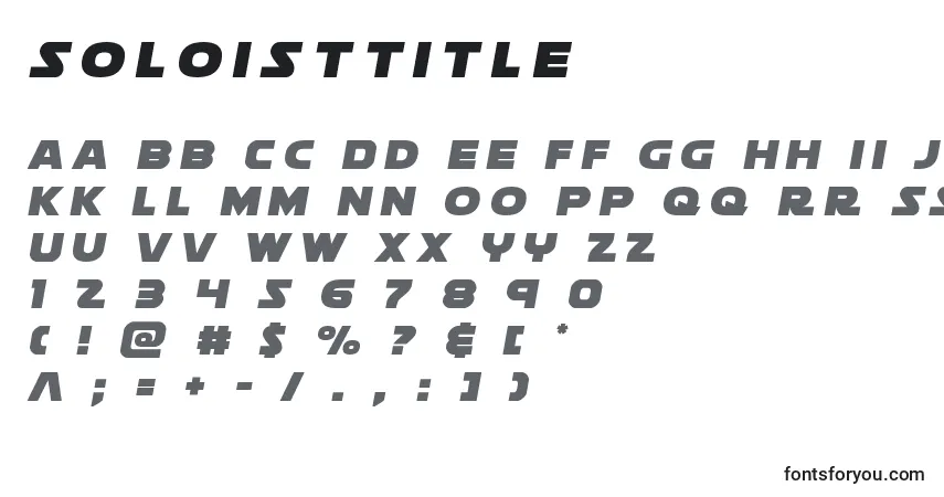 Schriftart Soloisttitle – Alphabet, Zahlen, spezielle Symbole