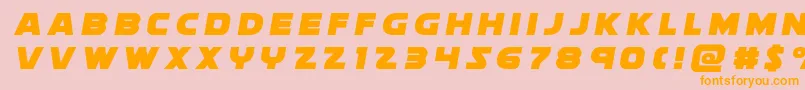 Soloisttitle Font – Orange Fonts on Pink Background