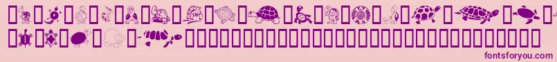 KeyasTurtles Font – Purple Fonts on Pink Background