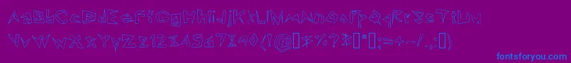 LookinLikeDiamonds-Schriftart – Blaue Schriften auf violettem Hintergrund