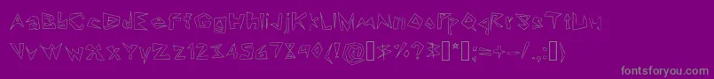 LookinLikeDiamonds Font – Gray Fonts on Purple Background