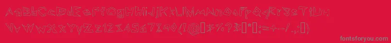 フォントLookinLikeDiamonds – 赤い背景に灰色の文字
