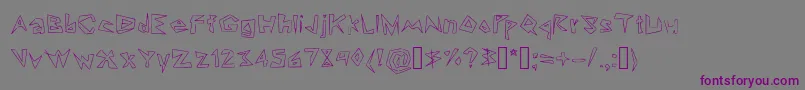 LookinLikeDiamonds Font – Purple Fonts on Gray Background