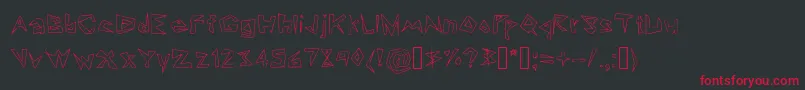 LookinLikeDiamonds Font – Red Fonts on Black Background