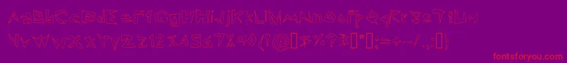 LookinLikeDiamonds-Schriftart – Rote Schriften auf violettem Hintergrund