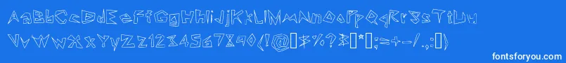 LookinLikeDiamonds Font – White Fonts on Blue Background