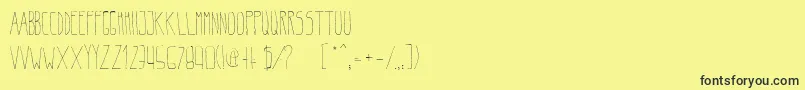 fuente BeltaLight – Fuentes Negras Sobre Fondo Amarillo