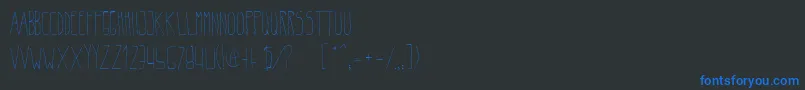 BeltaLight Font – Blue Fonts on Black Background