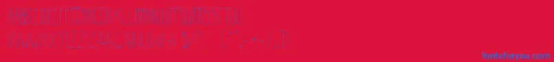 BeltaLight Font – Blue Fonts on Red Background