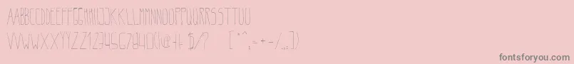 BeltaLight Font – Gray Fonts on Pink Background