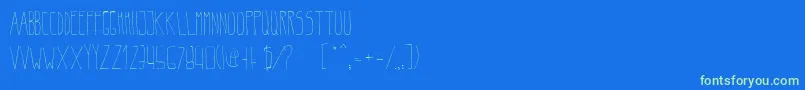 BeltaLight Font – Green Fonts on Blue Background