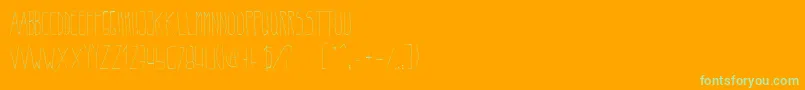BeltaLight Font – Green Fonts on Orange Background