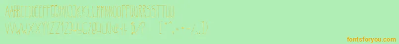 BeltaLight Font – Orange Fonts on Green Background