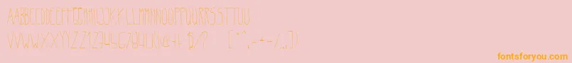 BeltaLight Font – Orange Fonts on Pink Background