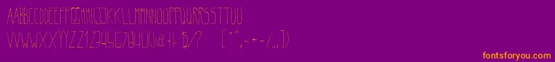 BeltaLight Font – Orange Fonts on Purple Background