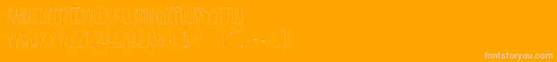 BeltaLight Font – Pink Fonts on Orange Background