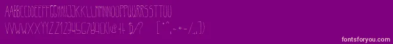 BeltaLight Font – Pink Fonts on Purple Background